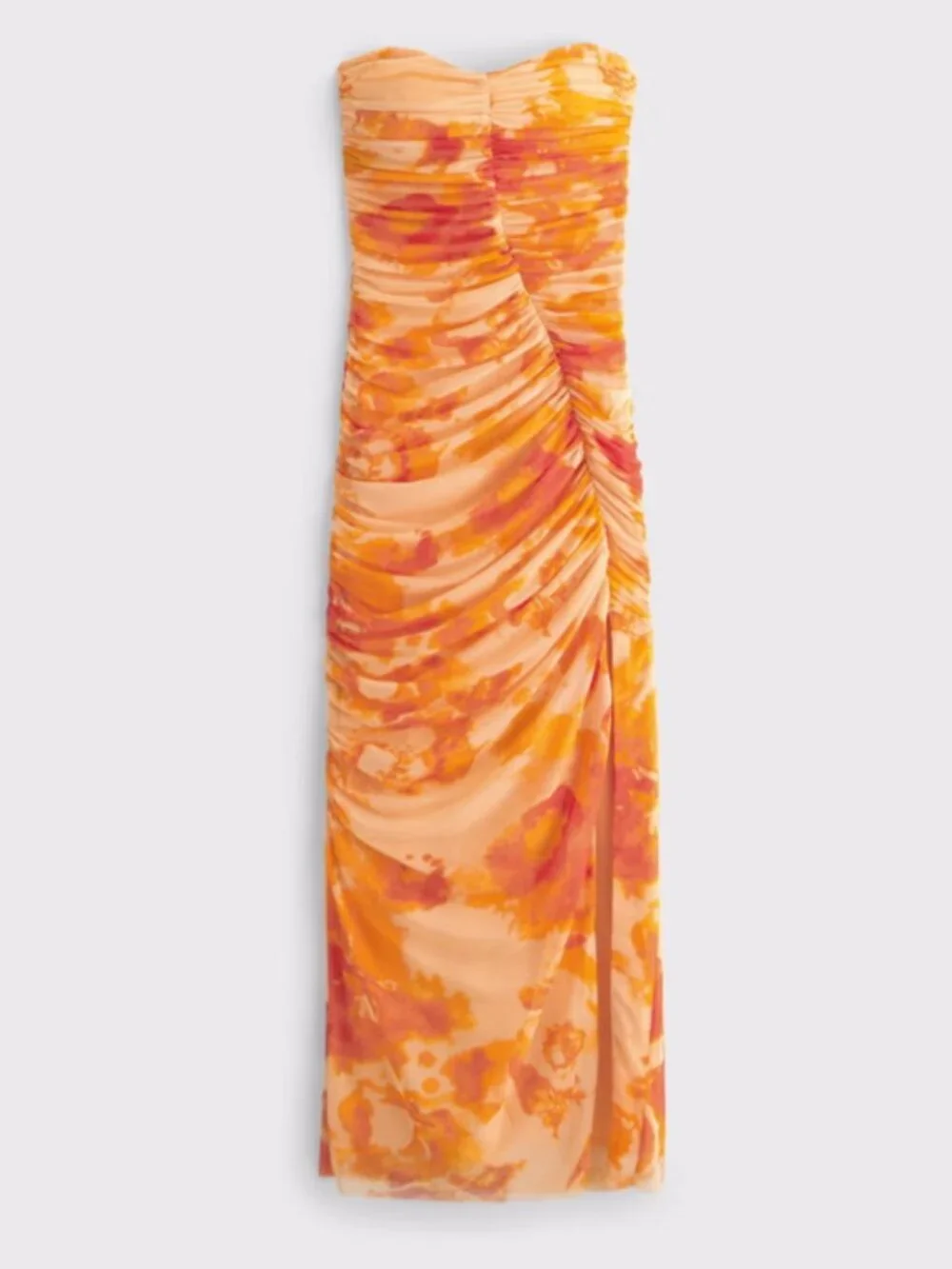 Abercrombie & Fitch - Mesh Strapless Ruched Maxi Dress - NWT